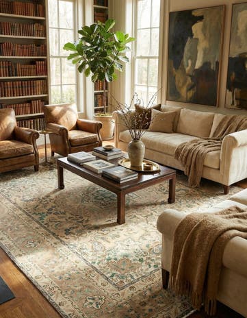 9' 9 x 12' 6 Hand Knotted Ultra Vintage Persian Wool Rug