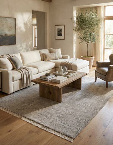 5' 7 x 7' 9 Hand Knotted Darya Wool Rug