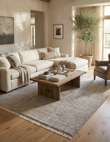 5' 7 x 7' 9 Hand Knotted Darya Wool Rug