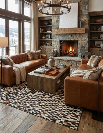 8' x 9' 10 Cowhide - Patchwork Rug