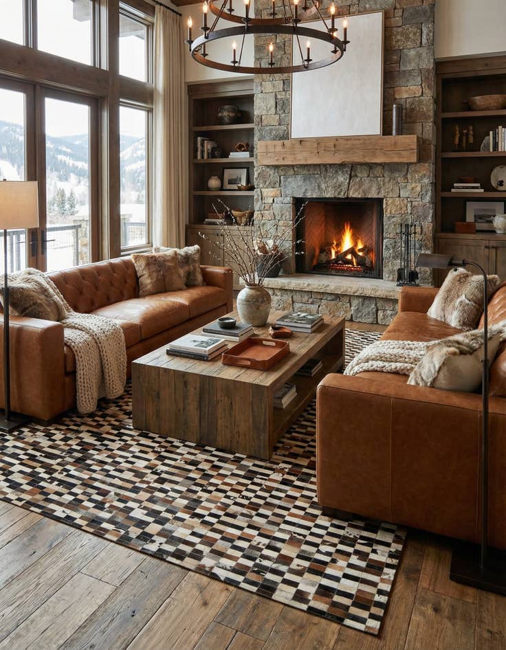 Detail image of  8' x 9' 10 Cowhide - Patchwork Rug