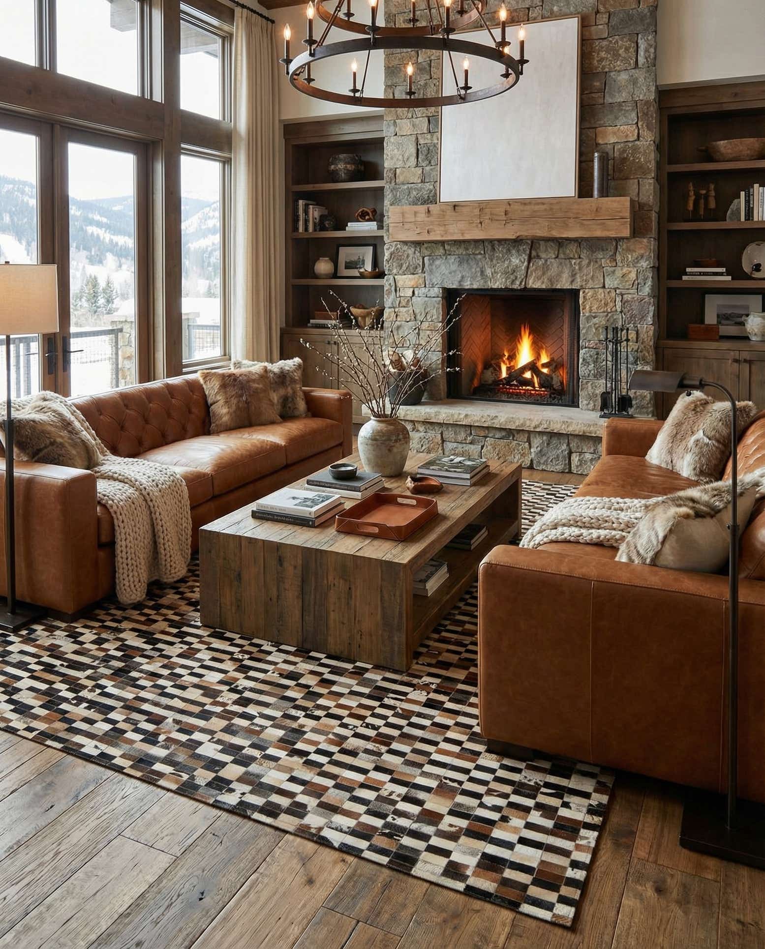 8' x 9' 10 Cowhide - Patchwork Rug