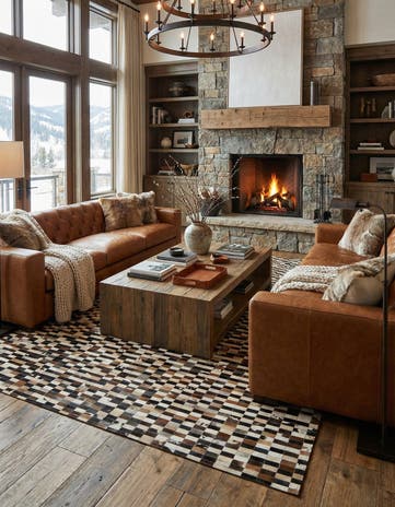 8' x 9' 10 Cowhide - Patchwork Rug