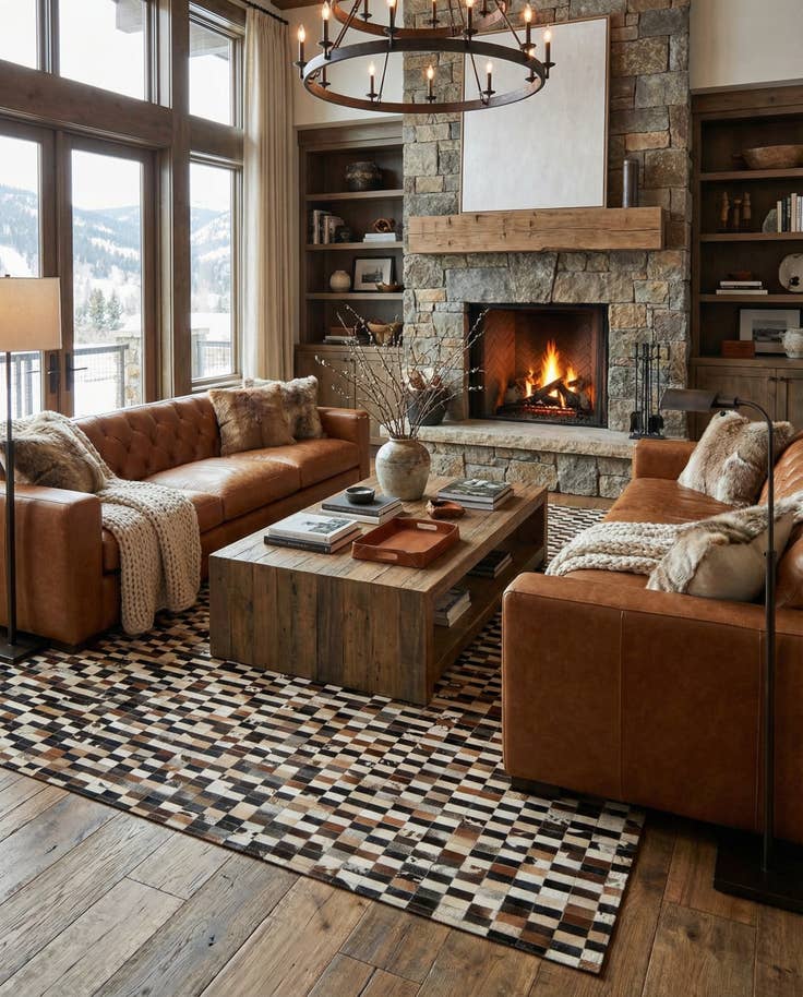 Detail image of 8' x 9' 10 Cowhide - Patchwork Rug