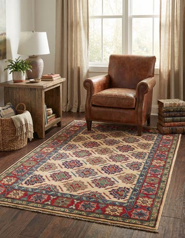 4' 2 x 6' 2 Hand Knotted Kazak Rug