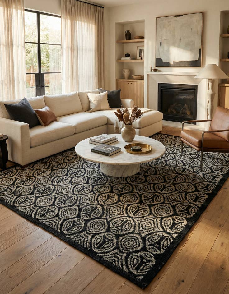 Detail image of 8' 5 x 10'  Hand Knotted Moroccan Wool Rug