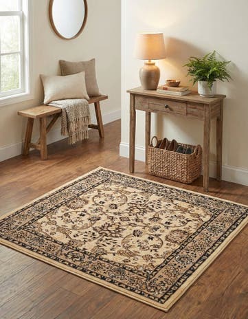 Ivory Yasmin Square Rug