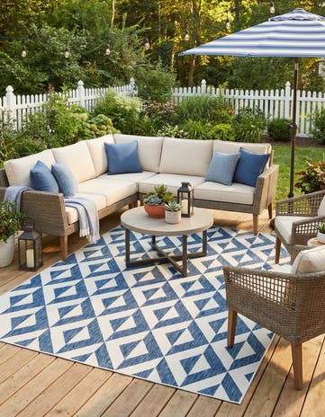 9' x 12' Easy-Clean Jill Zarin Napa Indoor / Outdoor Rug