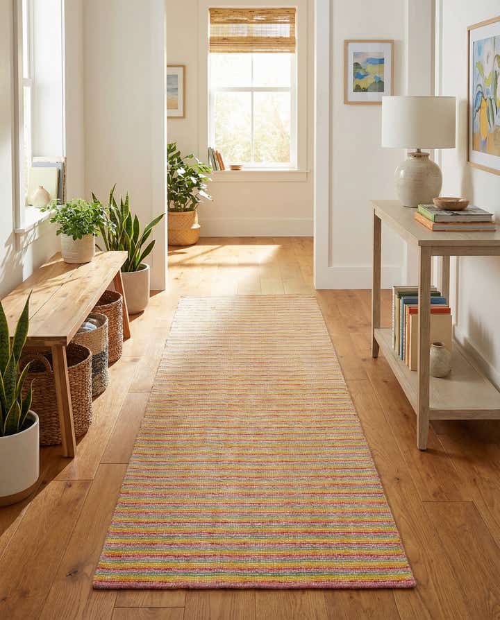 2' 7 x 10' Hand Woven Happy Rugs Happy Home Wool Runner
