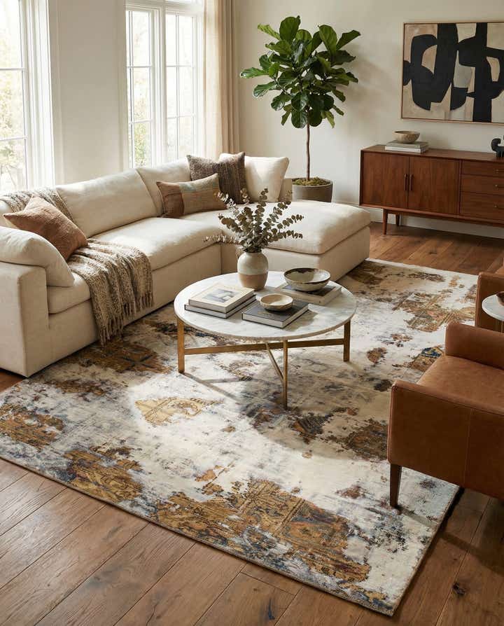 5' 10 x 9' 10 Hand Knotted Ultra Vintage Persian Wool Rug