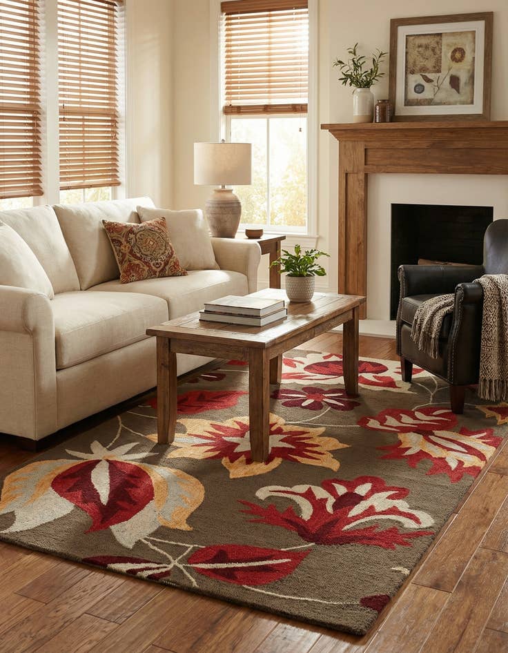 Detail image of 5' 1 x 8' 1 Agra Rug