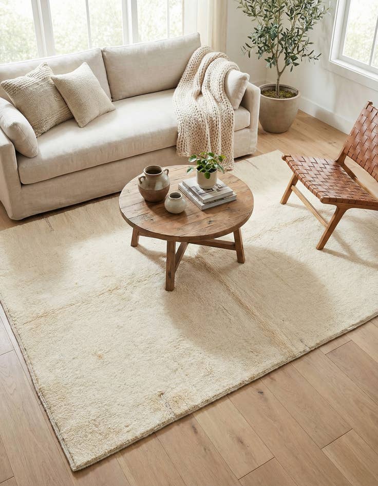 Detail image of 5' 8 x 7' 10  Hand Knotted Moroccan Wool Rug