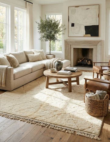 7' 4 x 11' 6 Hand Knotted Moroccan Wool Rug