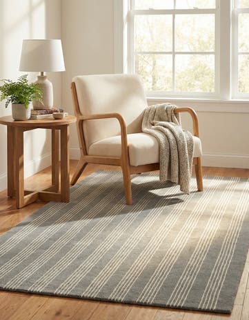 Earl Gray Jill Zarin Striped Wool Rug