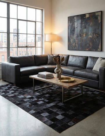 5' 3 x 8' 1 Cowhide - Patchwork Rug