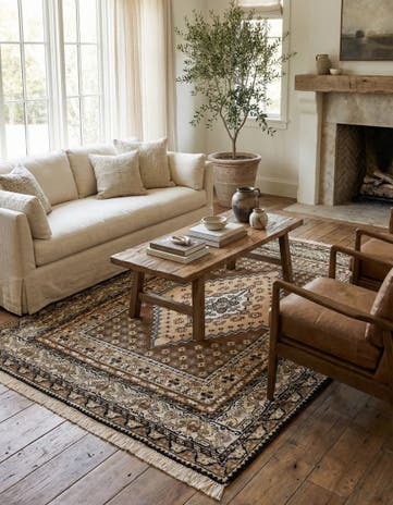 6' 7 x 9' 3 Hand Knotted Moroccan Wool Rug