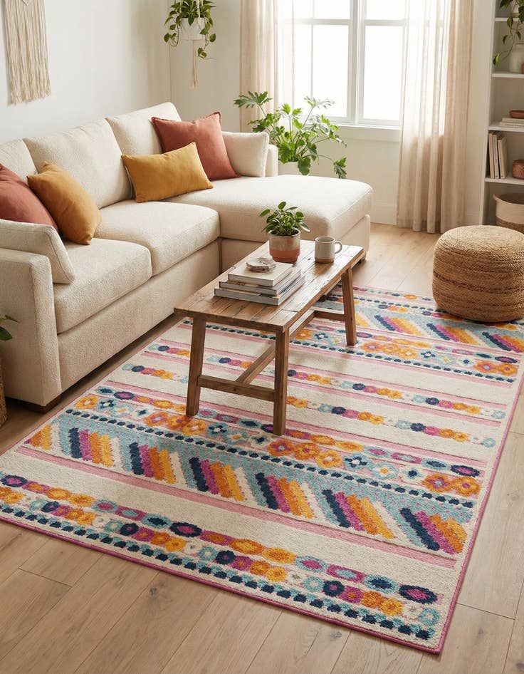 Detail image of 5' 3 x 8' Easy-Clean Aruba Indoor / Outdoor Rug