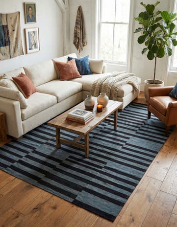 5' 8 x 8' 2 Hand Woven Kilim Patchwork Wool Rug