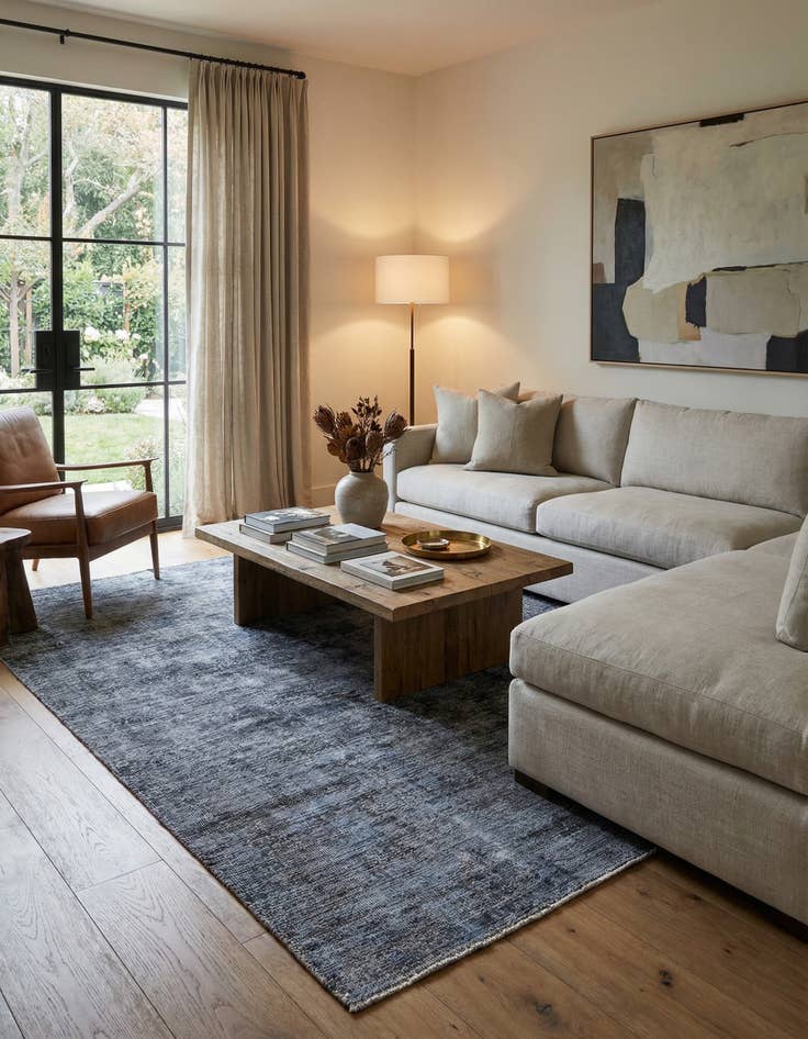 Detail image of 6' 9 x 7' 6  Hand Knotted Ultra Vintage Persian Wool Square Rug