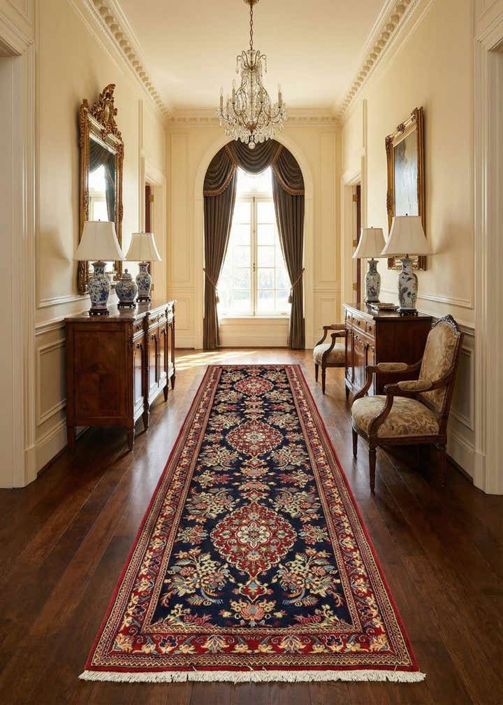 2' 10 x 13' 1 Hand Knotted Qom Persian Runner Rug
