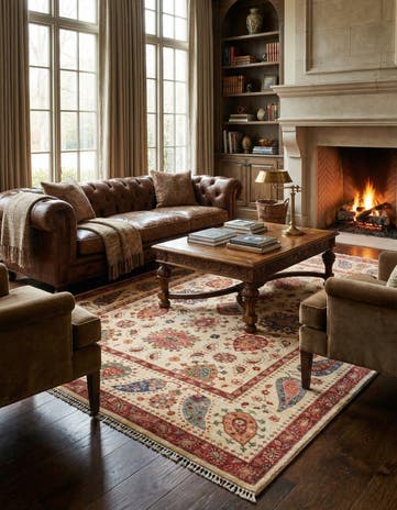 5' 9 x 8' 2 Hand Knotted Ariana Ziegler Rug
