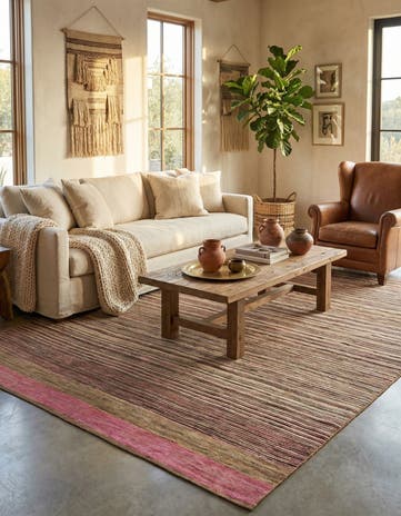 8' x 10' Hand Knotted Moroccan Wool Rug