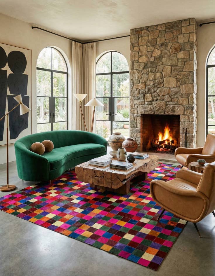 Detail image of  7' 11 x 9' 10 Cowhide - Patchwork Rug