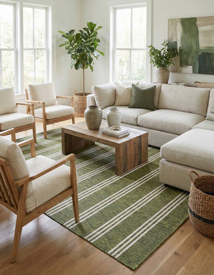 Detail image of 13' x 13'  Washable Jill Zarin Anguilla Indoor / Outdoor Square Rug