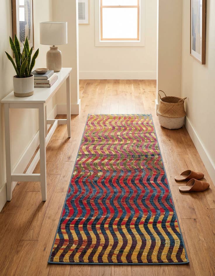 Detail image of 2' x 5' Easy-Clean Modern Indoor / Outdoor Runner Rug