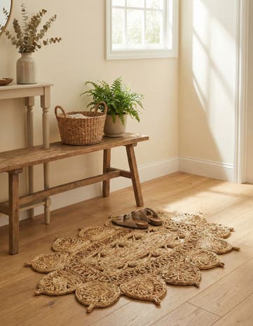 2' x 3' 1 Handmade Braided Jute Oval Rug