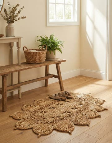 2' x 3' 1 Handmade Braided Jute Oval Rug