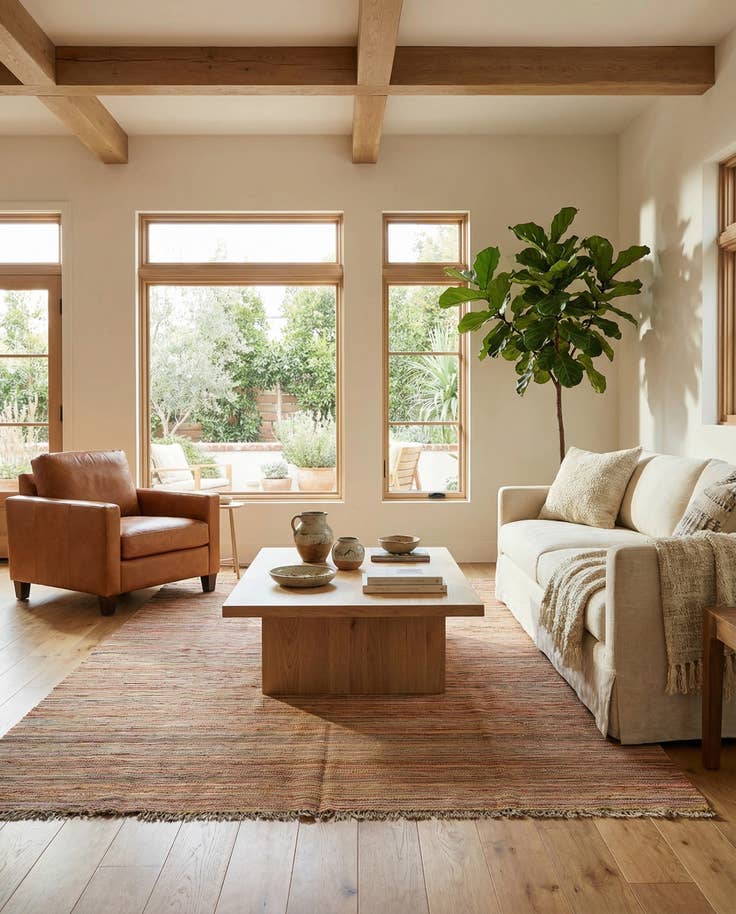 Detail image of 5' 5 x 8' Hand Woven Kilim Modern Wool Rug