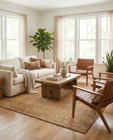  7' 10 x 7' 10  Hand Braided Jute Luxe Square Rug