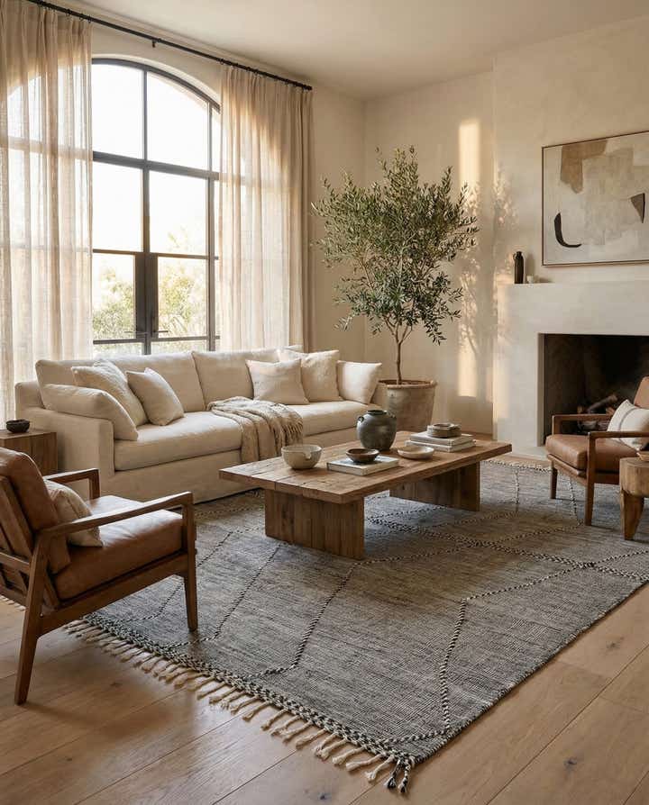 9' 6 x 12' 9 Hand Knotted Moroccan Wool Rug