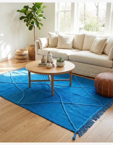 4' 10 x 6' 9 Hand Knotted Moroccan Wool Rug