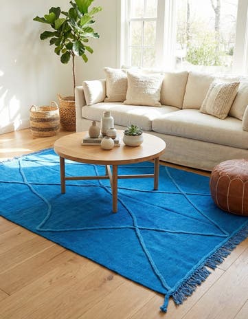 4' 10 x 6' 9 Hand Knotted Moroccan Wool Rug