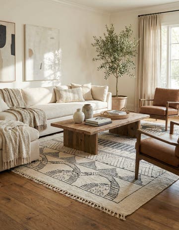 8' 1 x 10' 9 Hand Knotted Moroccan Wool Rug
