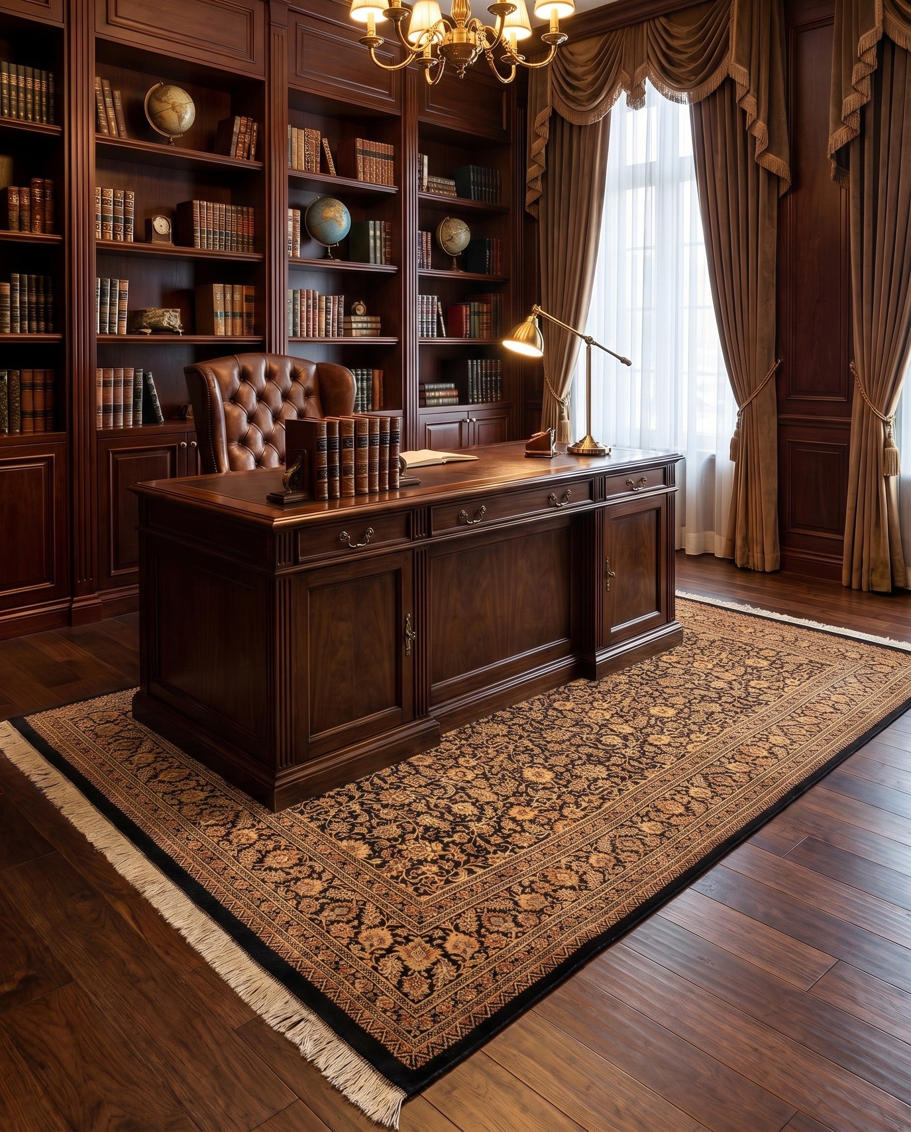 4' 11 x 7' 9 Ghom Rug