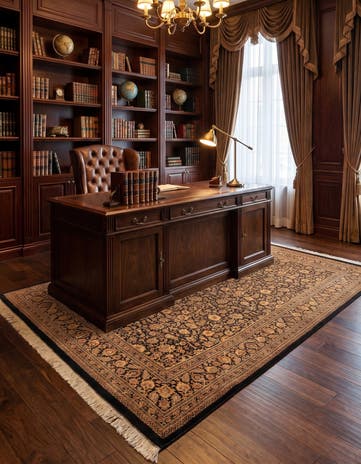 4' 11 x 7' 9 Ghom Rug