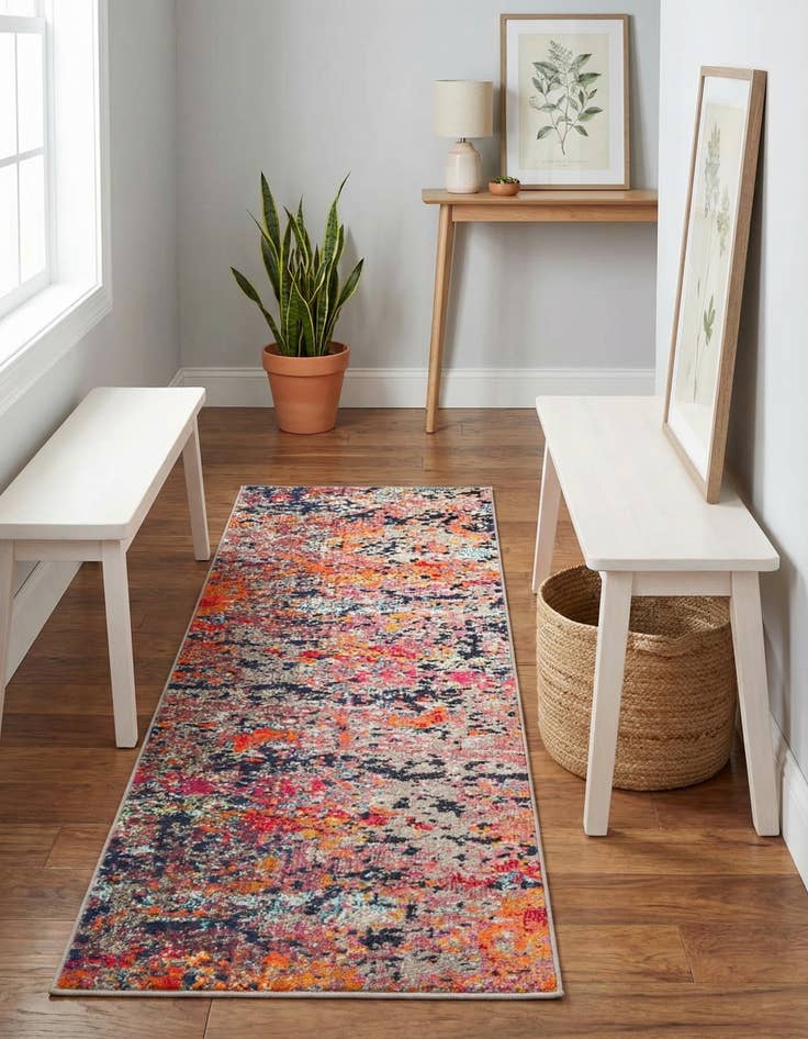 Detail image of 2' x 6'  Washable Vivid Runner Rug