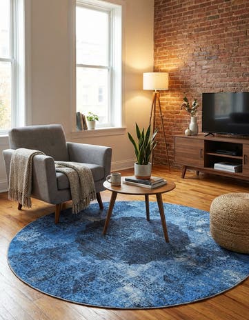 6' x 6' Washable Yara Round Rug