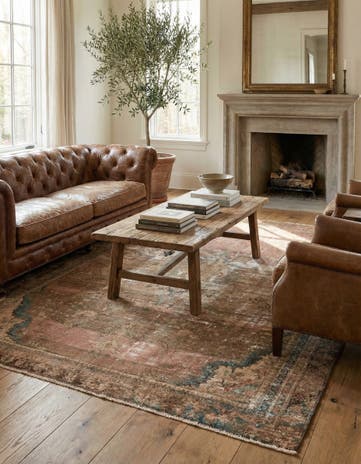 6' 5 x 9' Hand Knotted Ultra Vintage Persian Wool Rug