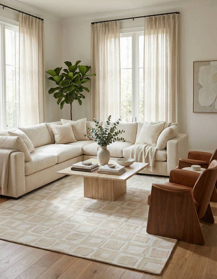 Detail image of 5' 5 x 8'  Hand Knotted Darya Wool Rug