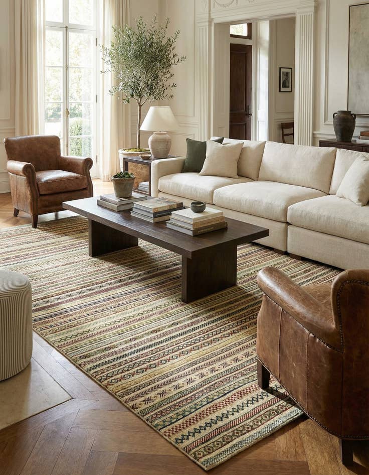 Detail image of  8' x 9' 8  Hand Knotted Darya Rug