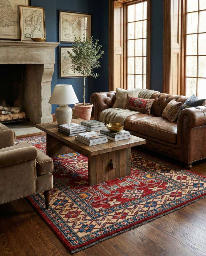 4' x 6' Hand Knotted Kazak Wool Rug