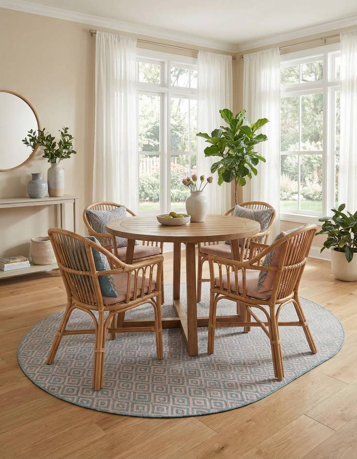 Detail image of 7' 10 x 10'  Washable Jill Zarin Costa Rica Indoor / Outdoor Oval Rug