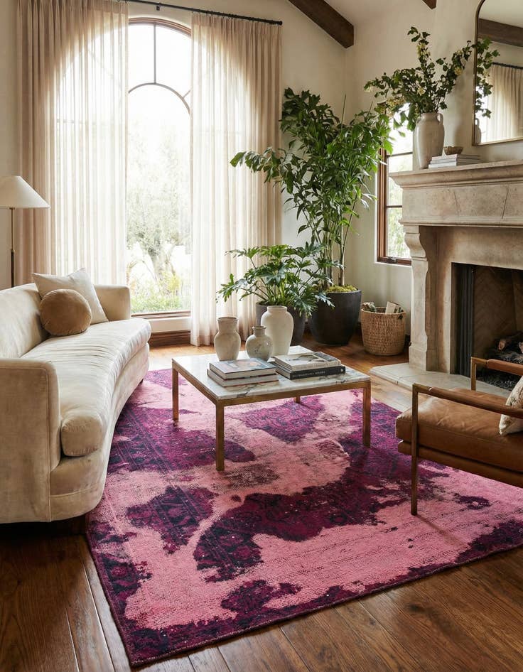 Detail image of 3' 6 x 5' 3  Hand Knotted Ultra Vintage Persian Wool Rug