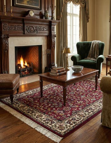 4' x 6' Hand Knotted Isfahan Wool Rug