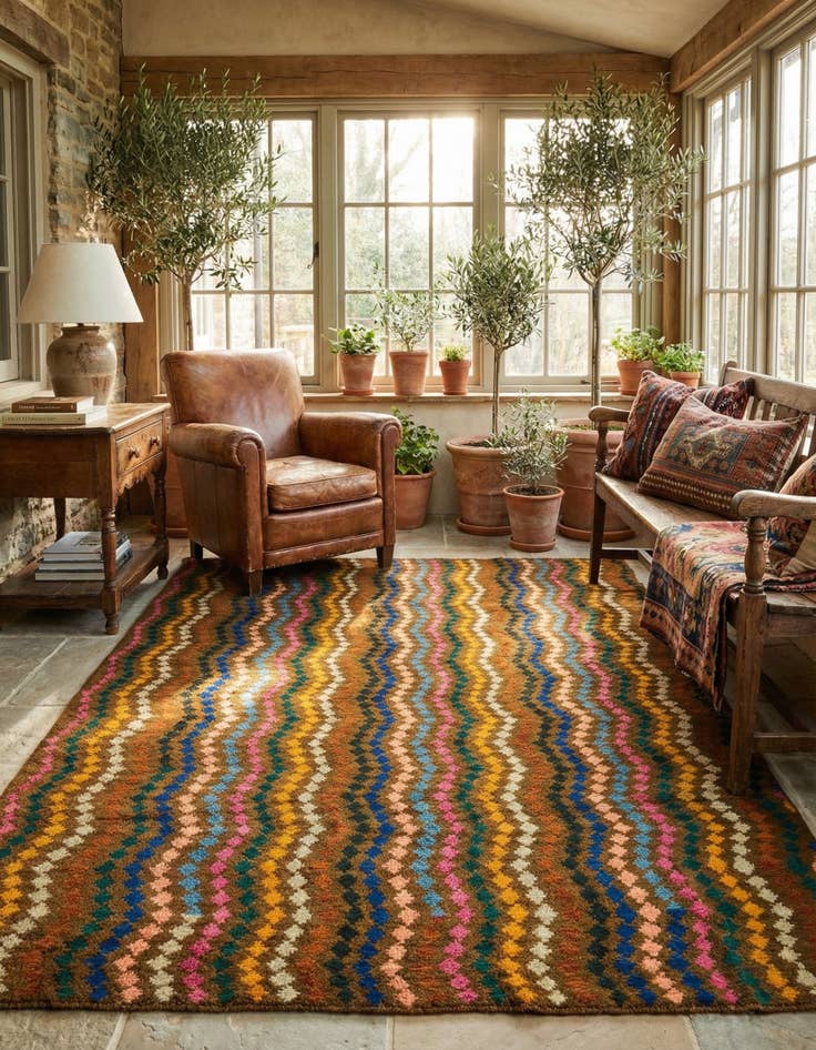 Detail image of  6' 6 x 9' 10  Hand Knotted Balouch Wool Rug