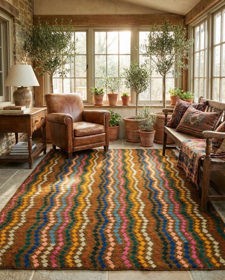 Detail image of 6' 6 x 9' 10 Hand Knotted Balouch Wool Rug